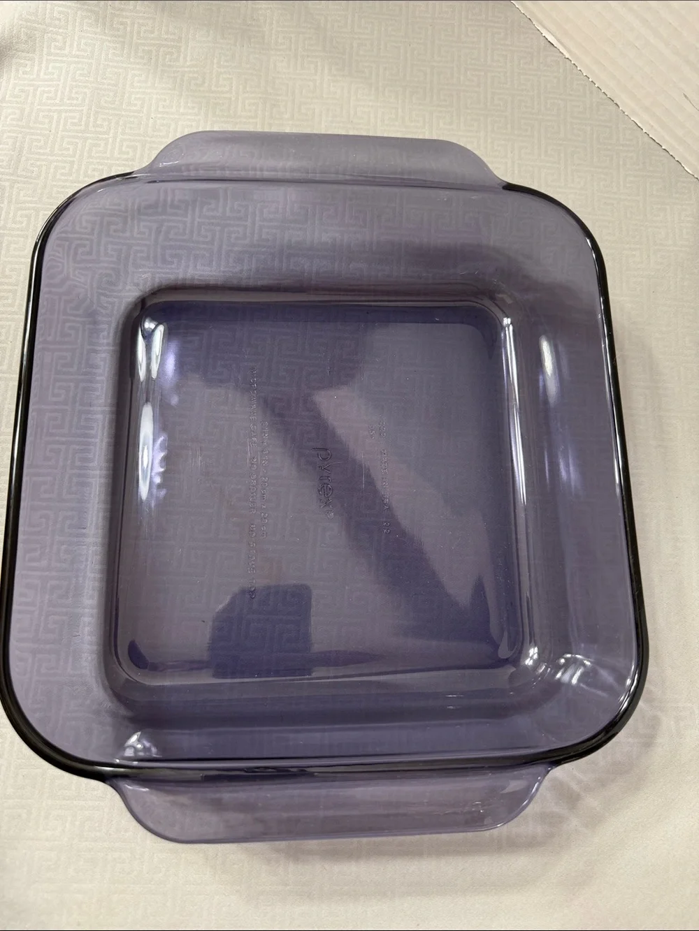 Vintage Pyrex Amethyst Purple 8X8 Square Glass Baking Dish Cake Pan #222 2Qt Usa
